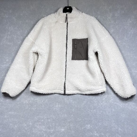 Fabletics Jacket Womens SZ Small Rylan Sherpa Teddy Jacket Full Zip Plush - Picture 1 of 13